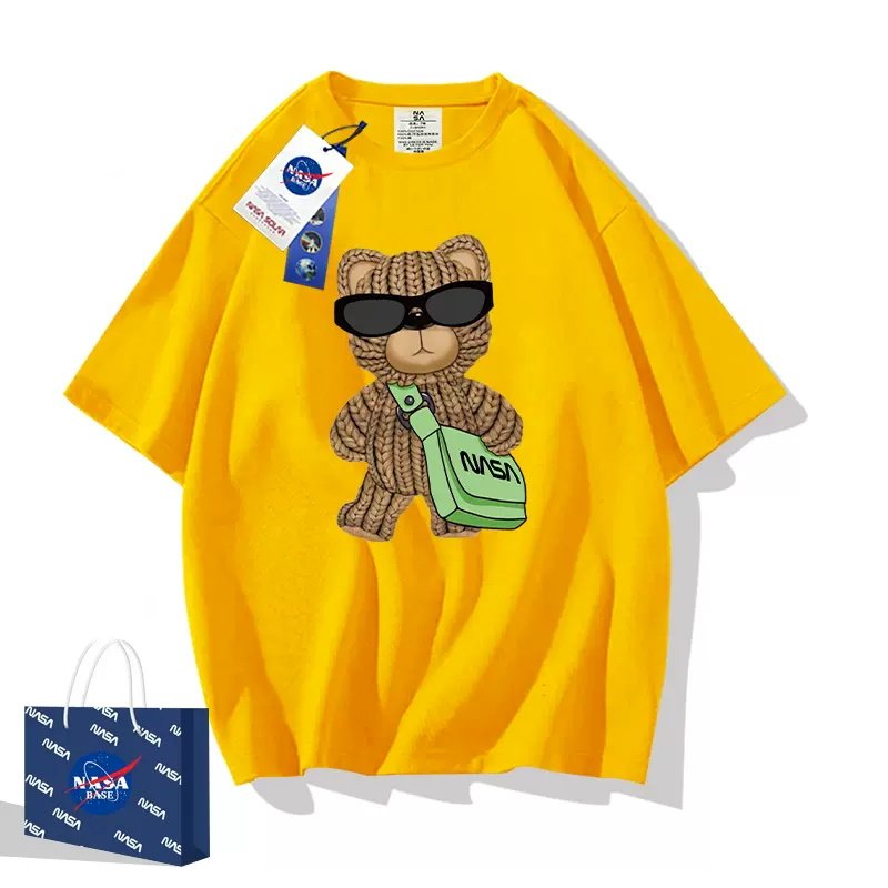 画像7: hip hop bear x NASA Print Tshirts 　ユニセックス男女兼用キッズヒップホップベア×ナサNASAプリント  半袖 Tシャツ (7)