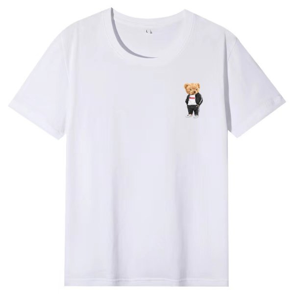 画像1: One point sports uniform bear Print Tshirts 　ユニセックス男女兼用ワンポイントスポーツユニホームベアプリント  半袖 Tシャツ (1)