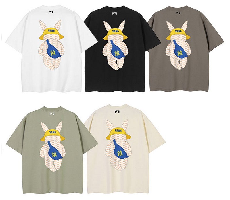 画像11: New York Yankees monogram rabbit Print Tshirts  ユニセックス男女兼用NYニューヨークヤンキース モノグラムラビットプリント  半袖 Tシャツ (11)