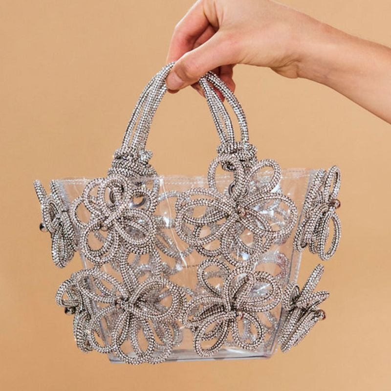 画像7: bring diamond-encrusted French fairy bagTOTE  BAG ラインストーン フレンチスタイルンフェアリートートバッグ (7)