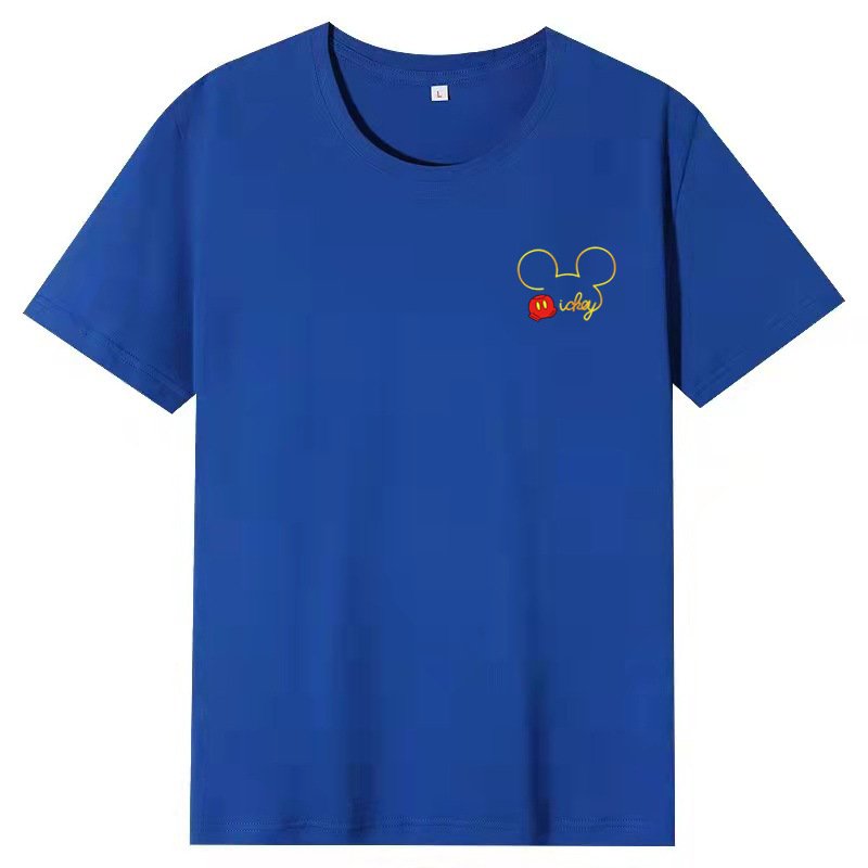 画像11: One point hidden Mickey Mouse Print Tshirts  ユニセックス男女兼用ワンポイント隠れミッキーマウス ミッキープリント  半袖 Tシャツ (11)