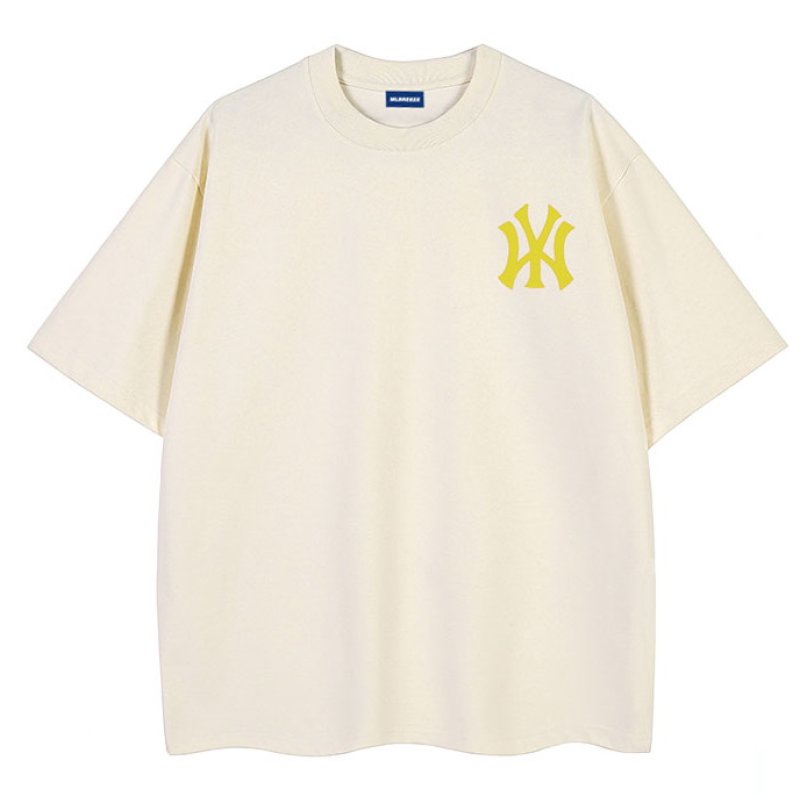 画像8: New York Yankees monogram rabbit Print Tshirts  ユニセックス男女兼用NYニューヨークヤンキース モノグラムラビットプリント  半袖 Tシャツ (8)
