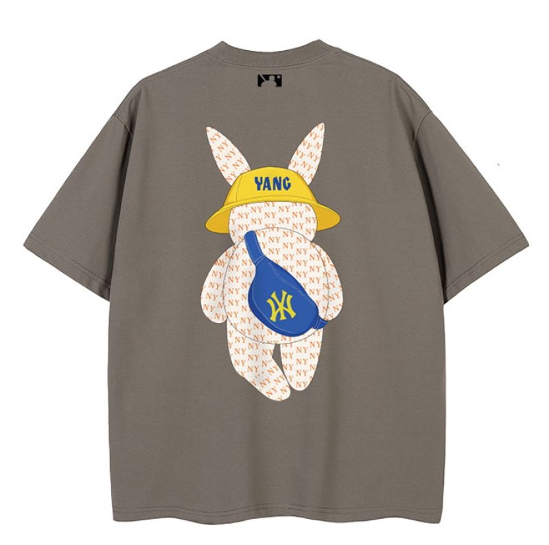 画像5: New York Yankees monogram rabbit Print Tshirts  ユニセックス男女兼用NYニューヨークヤンキース モノグラムラビットプリント  半袖 Tシャツ (5)