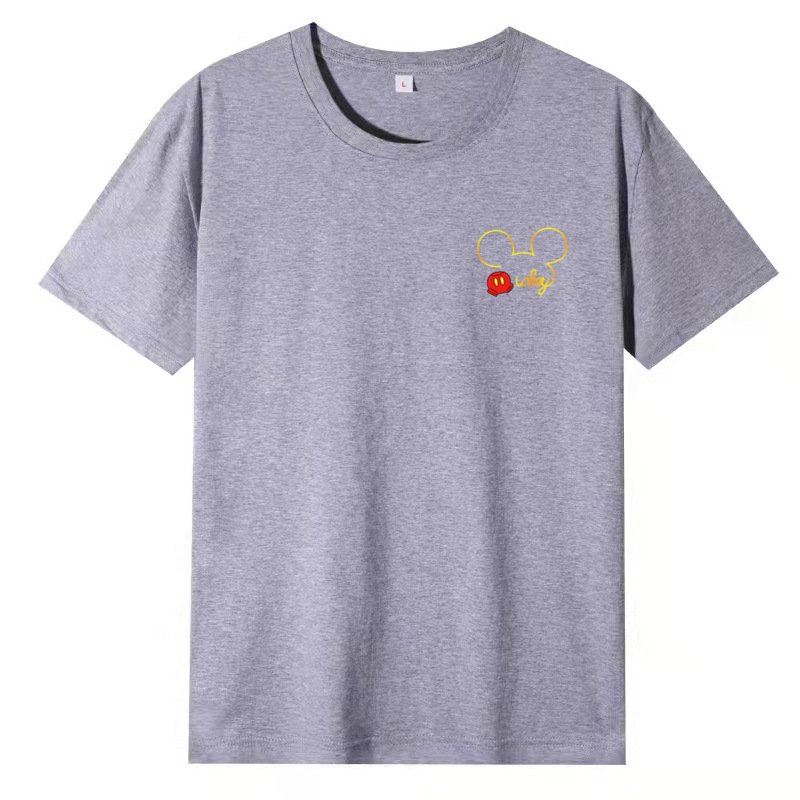 画像9: One point hidden Mickey Mouse Print Tshirts  ユニセックス男女兼用ワンポイント隠れミッキーマウス ミッキープリント  半袖 Tシャツ (9)
