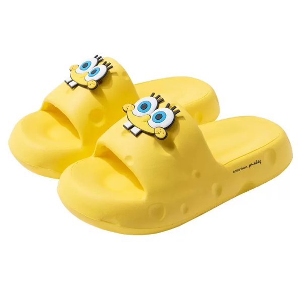 画像1: SpongeBob sandals slippers 　スポンジボブ厚底ステッピングサンダル スリッパ (1)