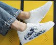 画像4:  Unisex Ukiyo-e paint leather  lace-up sneakers  ユニセックス メンズ男女兼用浮世絵レザーレースアップレザー スニーカー (4)