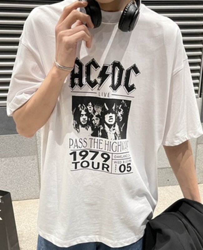 画像5: ACDC short sleeve Print Tshirts  ユニセックス男女兼用ACDCバンドプリント  半袖 Tシャツ (5)