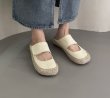 画像6: Women canvas casual flat outer wear fisherman Baotou half slippers espadrilles sandals slippers 　キャンバス カジュアル エスパドリーユフラットサンダル スリッパ (6)