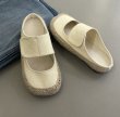 画像3: Women canvas casual flat outer wear fisherman Baotou half slippers espadrilles sandals slippers 　キャンバス カジュアル エスパドリーユフラットサンダル スリッパ (3)