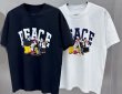 画像2: PEACE Popeye family Print Tshirts 　ユニセックス男女兼用ポパイファミリープリント  半袖 Tシャツ (2)