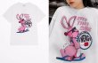 画像3: rabbit print oversize T-shirt　ユニセックス男女兼用ラビットプリントオーバーサイズ 半袖 Tシャツ (3)