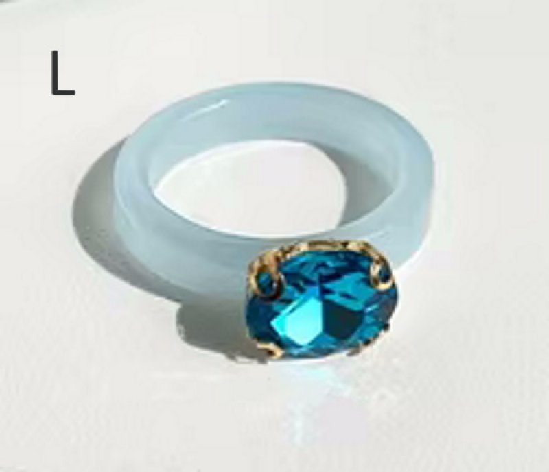 画像15: new fashion Colored gemstone diamond resin index finger ring ニューフォアリングファッションリング指輪 (15)