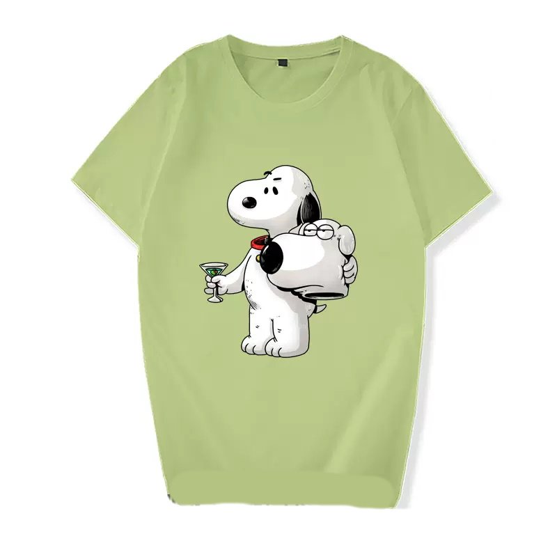 画像6: Spoof Snoopy Print Tshirts 　ユニセックス男女兼用 なりすましスヌーピープリント 半袖 Tシャツ (6)