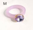 画像16: new fashion Colored gemstone diamond resin index finger ring　ニューフォアリングファッションリング指輪 (16)