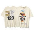 画像1: RRR123 burning cross print Tshirts 　ユニセックス男女兼用 RRR123バーニング クロスプリント 半袖 Tシャツ (1)