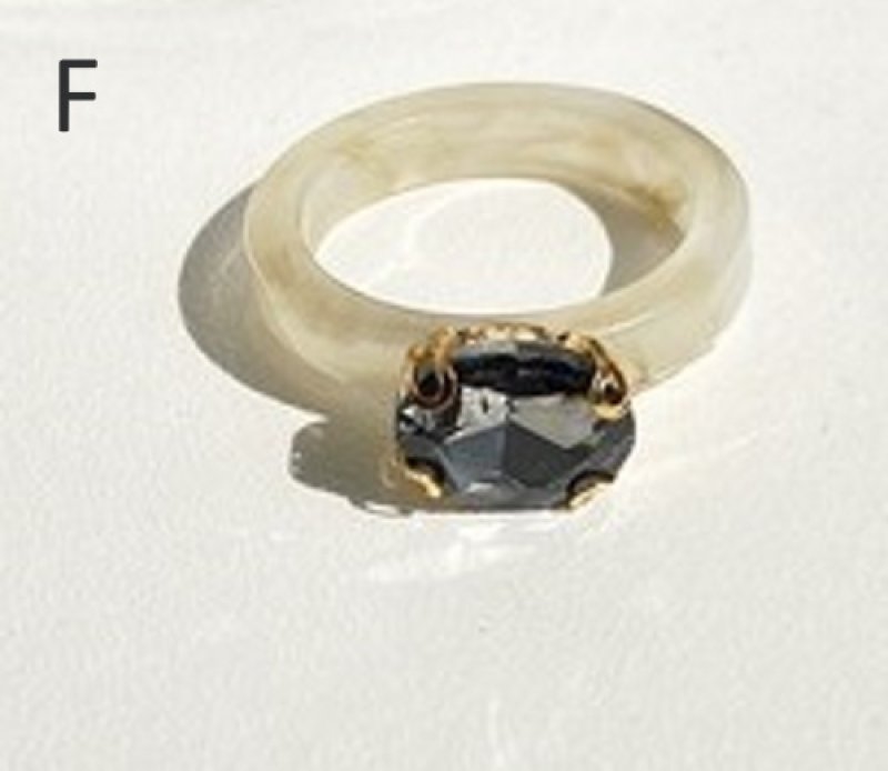 画像9: new fashion Colored gemstone diamond resin index finger ring ニューフォアリングファッションリング指輪 (9)
