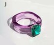 画像13: new fashion Colored gemstone diamond resin index finger ring　ニューフォアリングファッションリング指輪 (13)