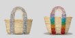 画像4: Crystal Diamond & Pearl & Color Stone Small Basket Tote Shoulder Bag straw woven bag　クリスタルダイヤモンド＆パール＆カラーストーンスモールかごトートショルダーバッグ籠かごバッグバスケットバッグ (4)