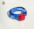 画像5: new fashion Colored gemstone diamond resin index finger ring　ニューフォアリングファッションリング指輪 (5)