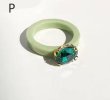 画像19: new fashion Colored gemstone diamond resin index finger ring　ニューフォアリングファッションリング指輪 (19)