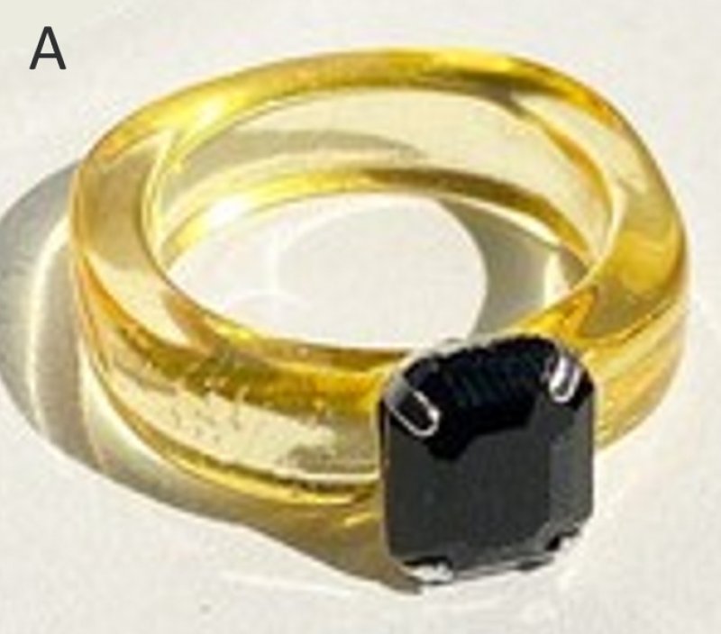 画像4: new fashion Colored gemstone diamond resin index finger ring ニューフォアリングファッションリング指輪 (4)