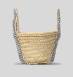 画像11: Crystal Diamond & Pearl & Color Stone Small Basket Tote Shoulder Bag straw woven bag　クリスタルダイヤモンド＆パール＆カラーストーンスモールかごトートショルダーバッグ籠かごバッグバスケットバッグ (11)