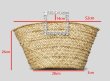 画像9: crystal diamond handle tote basket bag straw woven bag　クリスタルダイヤモンドハンドルトート籠かごバッグバスケットバッグ (9)