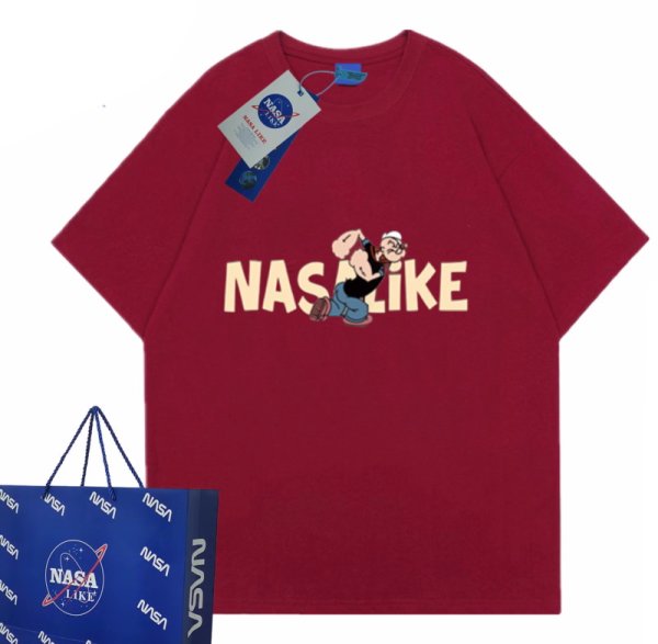 画像1: NASA LIKE x Popeye Print Tshirts 　ユニセックス男女兼用 NASA LIKEナサ×ポパイプリント 半袖 Tシャツ (1)