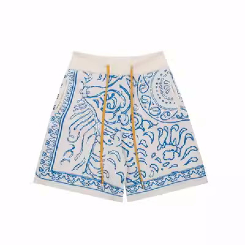 画像7: cashew flower logo jacquard knitted shorts pants 　 男女兼用ユニセックスフラワーロゴジャカードニットショーツパンツ  (7)