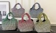 画像10: gradient rhinestone bag portable bucket bag tote shoulder bag　グラデーションカラー ラインストーンバッグバケットバッグ トートショルダーバッグ (10)