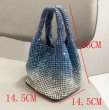 画像7: gradient rhinestone bag portable bucket bag tote shoulder bag　グラデーションカラー ラインストーンバッグバケットバッグ トートショルダーバッグ (7)