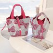 画像3: Women's Bow Ribbon Rhinestone Tote Bag リボン りぼん ラインストーントートバッグ 巾着 ハンドバッグ (3)