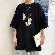 画像4: Tom and Jerry T-shirts ペアやファミリーで トム＆ジェリー オーバーサイズ Tシャツ ユニセックス 男女兼用 幅広いサイズ (4)