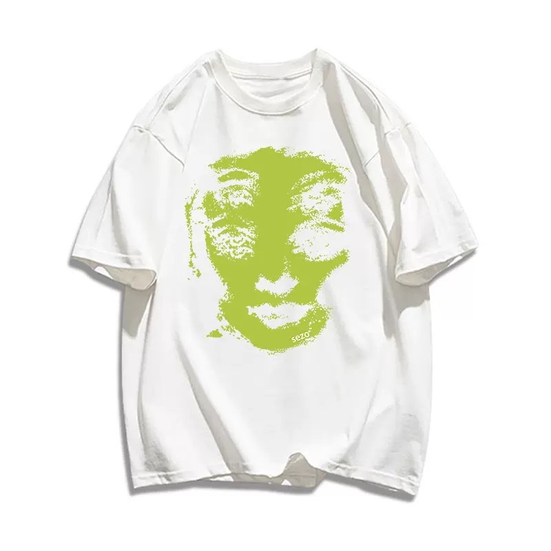 tシャツ M2261 フェイスプリントＴ レディース M2261 フェイスプリントT(M ホワイト/グリーン): トップス - RNA