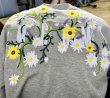 画像7: MEDM small chrysanthemum embroidery short-sleeved T-shirt　MEDM小菊フラワー刺繍 オーバーサイズ Tシャツ ユニセックス 男女兼用  (7)