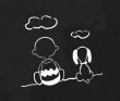 画像4: Back view Snoopy & x Charlie Brown Print short-sleeved T-shirt　ワンポイントバックスヌーピー＆チャーリーブラウンプリント Tシャツ ユニセックス 男女兼用  (4)