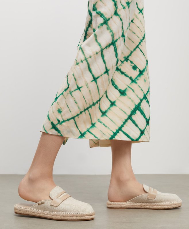 画像7: woven bottom Baotou semi-slippers flat British style slip-on slippers　ブリティッシュハーフスリッポンサンダル スリッパ (7)