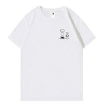 画像1: Back view Snoopy & x Charlie Brown Print short-sleeved T-shirt　ワンポイントバックスヌーピー＆チャーリーブラウンプリント Tシャツ ユニセックス 男女兼用  (1)