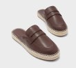 画像3: woven bottom Baotou semi-slippers flat British style slip-on slippers　ブリティッシュハーフスリッポンサンダル スリッパ (3)