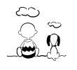 画像3: Back view Snoopy & x Charlie Brown Print short-sleeved T-shirt　ワンポイントバックスヌーピー＆チャーリーブラウンプリント Tシャツ ユニセックス 男女兼用  (3)