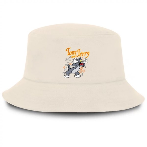 画像1: Tom and Jerry Bucket hat cap ユニセックス男女兼用 トム＆ジェリートムとジェリー  バケットハット キャップ 帽子 野球帽 ベースボールキャップ 帽子 (1)