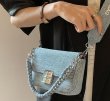 画像12: Denim 2WAY tote shoulder underarm bag　デニムスモールサイズ ２WAYトートショルダーアンダーアームバッグ (12)