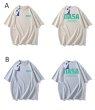 画像2: NASA logo print Print Tshirts 　ユニセックス男女兼用 NASAナサロゴプリント 半袖 Tシャツ (2)