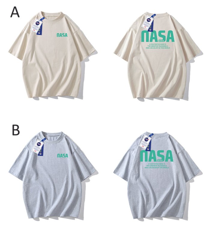 画像2: NASA logo print Print Tshirts 　ユニセックス男女兼用 NASAナサロゴプリント 半袖 Tシャツ (2)