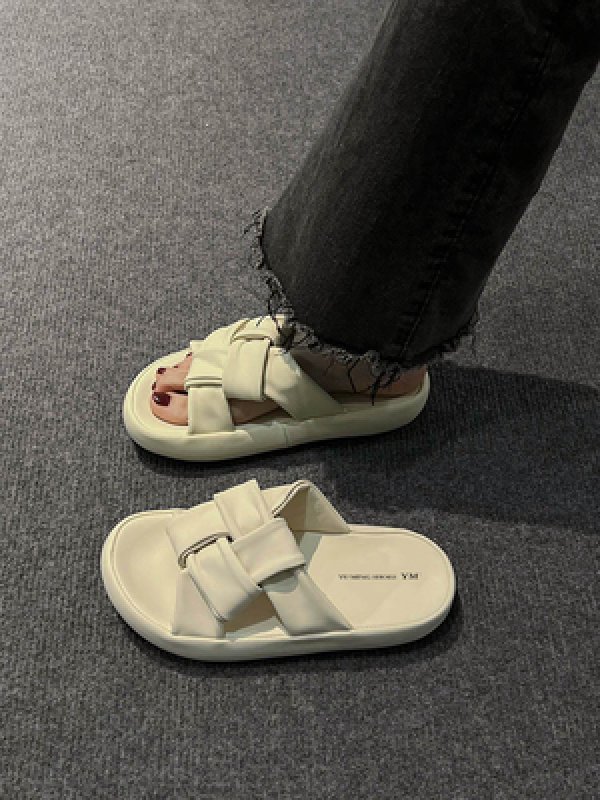 画像13: Braided leather sandal slippers 　編み込みレザーサンダル スリッパ (13)