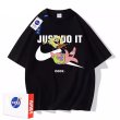 画像2: DO IT Broken swoosh x SpongeBob x Patrick Star Print Tshirts ユニセックス男女兼用 ブロークンスウォッシュ×スポンジボブ×パトリックスタープリント 半袖 Tシャツ (2)