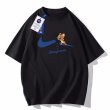 画像2: dangerous broken swoosh tom and jerry tom and jerry Print Tshirts 　ユニセックス男女兼用 デンジャラスブロークンスウォッシュ トム＆ジェリートムとジェリー 半袖 Tシャツ (2)