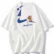 画像1: dangerous broken swoosh tom and jerry tom and jerry Print Tshirts 　ユニセックス男女兼用 デンジャラスブロークンスウォッシュ トム＆ジェリートムとジェリー 半袖 Tシャツ (1)