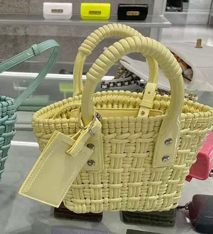 画像26: PU LEATHER BRAIDED MINI TOTE SHOULDER BAG レザー編み込みミニトートショルダーバッグクラッチかご籠バッグ (26)