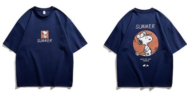 画像1: Snoopy x Golf Print Tshirts 　ユニセックス男女兼用  スヌーピー×ゴルフ半袖 Tシャツ (1)